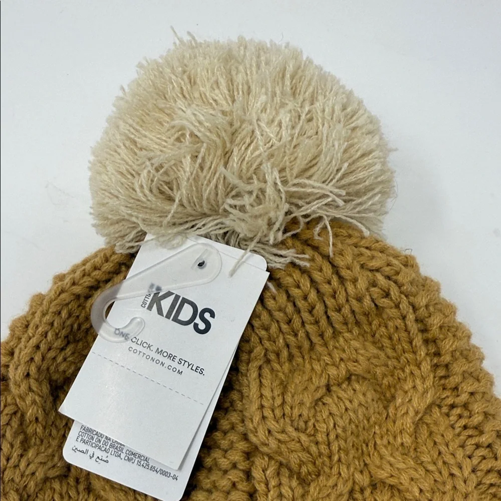 Cotton On - Mustard and Cream Knit Beanie